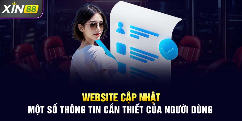 Website cập nhật một số thông tin cần thiết của người dùng